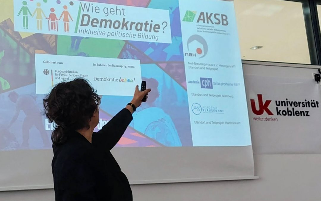 Fachtag Demokratie, der UNI Koblenz „Sorge in der Demokratie als Sorge um die Demokratie“